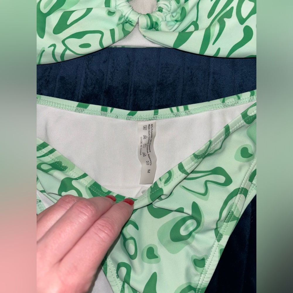 Green Strapless Bikini - Picture 2 of 3